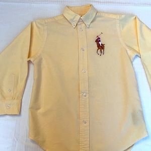 Ralph Lauren cotton button down oxford, boys 7
